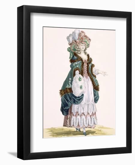 Walking in a Garden in Luxembourg, Engraved by Dupin, Plate No.213-Francois Louis Joseph Watteau-Framed Giclee Print