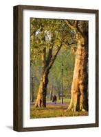 Walking in an Autumnal Hyde Park, London, England, United Kingdom, Europe-Neil Farrin-Framed Photographic Print