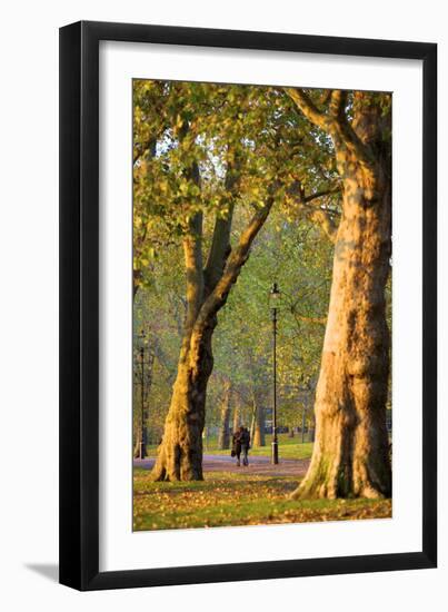 Walking in an Autumnal Hyde Park, London, England, United Kingdom, Europe-Neil Farrin-Framed Photographic Print