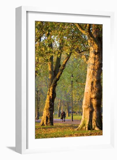 Walking in an Autumnal Hyde Park, London, England, United Kingdom, Europe-Neil Farrin-Framed Photographic Print