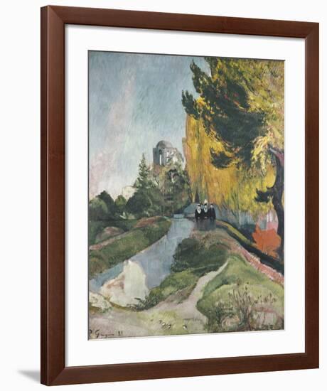 Walking in Autumn-Paul Gauguin-Framed Premium Giclee Print