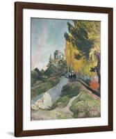 Walking in Autumn-Paul Gauguin-Framed Premium Giclee Print