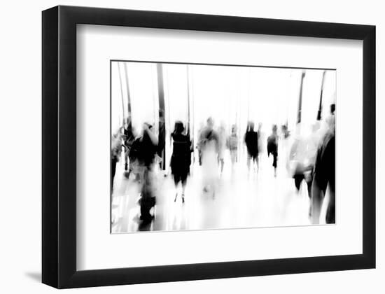 Walking in Lobby Motion -null-Framed Art Print