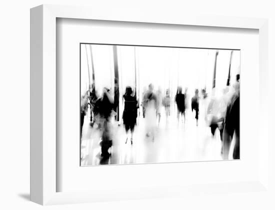 Walking in Lobby Motion -null-Framed Art Print