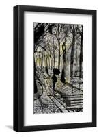 Walking in Montmartre-Loui Jover-Framed Art Print