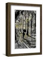 Walking in Montmartre-Loui Jover-Framed Art Print