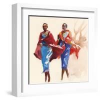 Walking in the Breeze-Hazel Soan-Framed Giclee Print