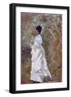 Walking in the Garden (Passeggiata in Giardino)-Giuseppe De Nittis-Framed Premium Giclee Print