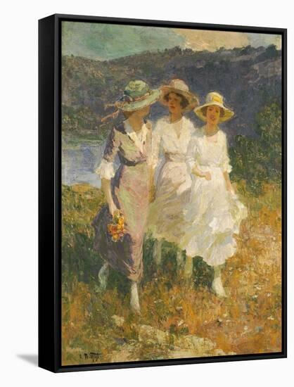 Walking in the Hills-Edward Henry Potthast-Framed Stretched Canvas