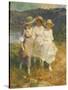 Walking in the Hills-Edward Henry Potthast-Stretched Canvas