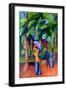 Walking in the Park, 1914-Auguste Macke-Framed Giclee Print