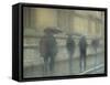 Walking in the rain, Oxford University, England-Alan Klehr-Framed Stretched Canvas