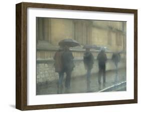 Walking in the rain, Oxford University, England-Alan Klehr-Framed Photographic Print