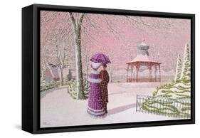 Walking in the Snow-Peter Szumowski-Framed Stretched Canvas