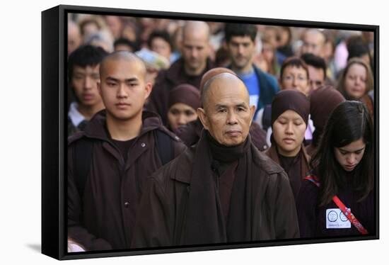 Walking meditation led by Thich Nhat Hanh, France-Godong-Framed Stretched Canvas