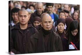 Walking meditation led by Thich Nhat Hanh, France-Godong-Stretched Canvas