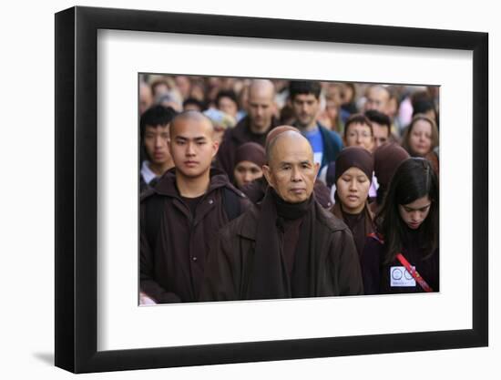 Walking meditation led by Thich Nhat Hanh, France-Godong-Framed Photographic Print