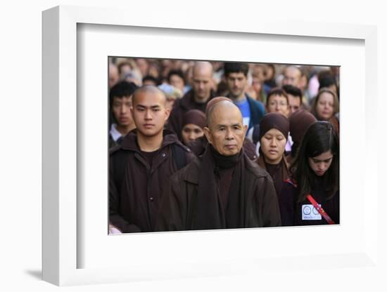 Walking meditation led by Thich Nhat Hanh, France-Godong-Framed Photographic Print