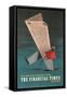 Walking Newspaper, Financial Times-null-Framed Stretched Canvas