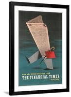Walking Newspaper, Financial Times-null-Framed Art Print