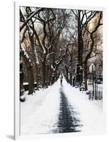 Walking on a Path in Central Park in Winter-Philippe Hugonnard-Framed Photographic Print