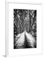 Walking on a Path in Central Park in Winter-Philippe Hugonnard-Framed Art Print