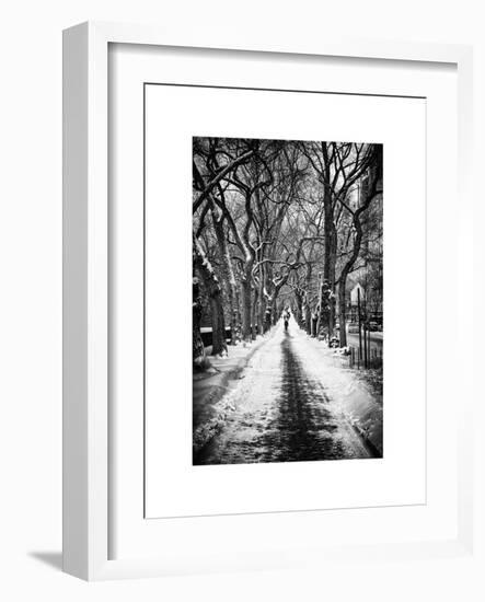 Walking on a Path in Central Park in Winter-Philippe Hugonnard-Framed Art Print