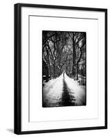 Walking on a Path in Central Park in Winter-Philippe Hugonnard-Framed Art Print