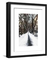 Walking on a Path in Central Park in Winter-Philippe Hugonnard-Framed Art Print