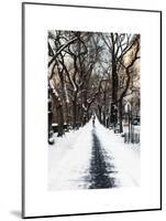Walking on a Path in Central Park in Winter-Philippe Hugonnard-Mounted Art Print