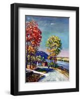 "Walking on Country Road,"October 1, 1939-Walter Baum-Framed Premium Giclee Print