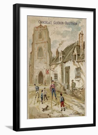 Walking on Stilts-null-Framed Giclee Print