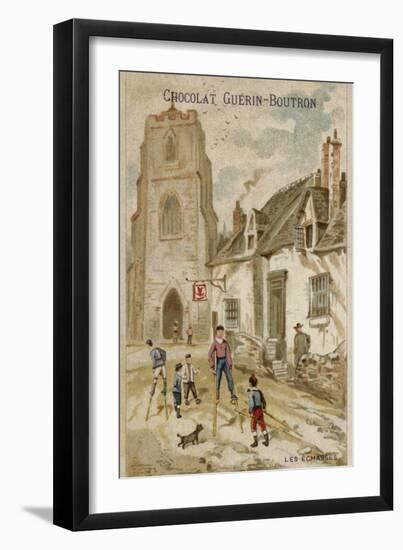 Walking on Stilts-null-Framed Giclee Print