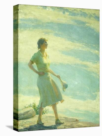Walking on the Cliff, 1935-Charles Courtney Curran-Stretched Canvas
