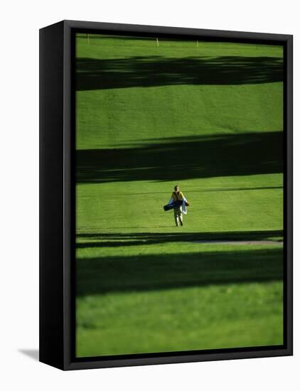 Walking on the Golf Course-null-Framed Stretched Canvas