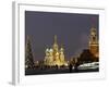 Walking Past a Huge Christmas Tree in Red Square in Moscow-null-Framed Photographic Print