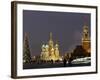 Walking Past a Huge Christmas Tree in Red Square in Moscow-null-Framed Photographic Print