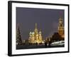 Walking Past a Huge Christmas Tree in Red Square in Moscow-null-Framed Photographic Print