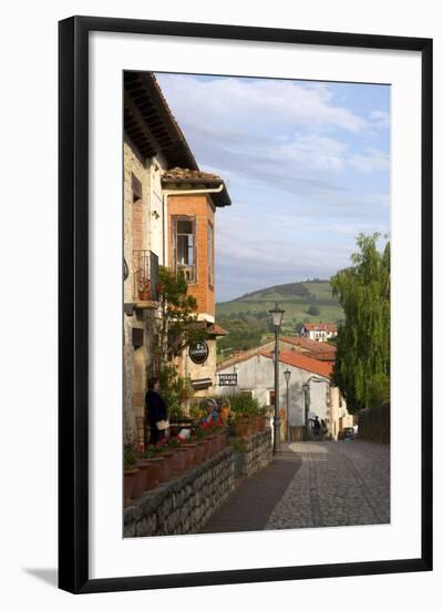 Walking Street in the Village of Santillana Del Mar, Cantabria, Spain-David R. Frazier-Framed Photographic Print