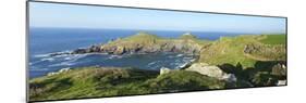 Walking the Coastal Footpath Near the Rumps in Spring Sunshine, Pentire Headland, Cornwall, England-Peter Barritt-Mounted Photographic Print