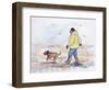 Walking the Dog - 01 (Pen and Watercolour)-Margaret Loxton-Framed Giclee Print