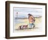 Walking the Dog - 02 (Pen and Watercolour)-Margaret Loxton-Framed Giclee Print