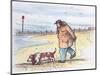 Walking the Dog - 02 (Pen and Watercolour)-Margaret Loxton-Mounted Giclee Print