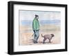 Walking the Dog - 06 (Pen and Watercolour)-Margaret Loxton-Framed Giclee Print