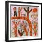 Walking the Dog - Red-Hilke Macintyre-Framed Giclee Print