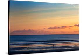 Walking the Dog, Tramore, County Waterford, Ireland-null-Stretched Canvas