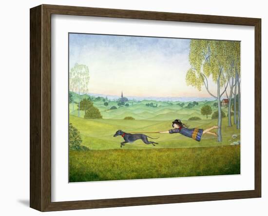 Walking the Dog-Ditz-Framed Giclee Print