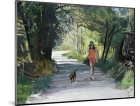 Walking the Dog-Gillian Furlong-Mounted Giclee Print