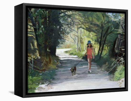 Walking the Dog-Gillian Furlong-Framed Stretched Canvas