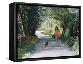 Walking the Dog-Gillian Furlong-Framed Stretched Canvas
